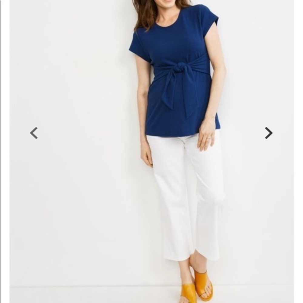 Luxe Essentials Straight Crop Maternity Jeans